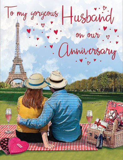 Picture of GORGEOUS HUSBAND ANNIVERSARY CARD